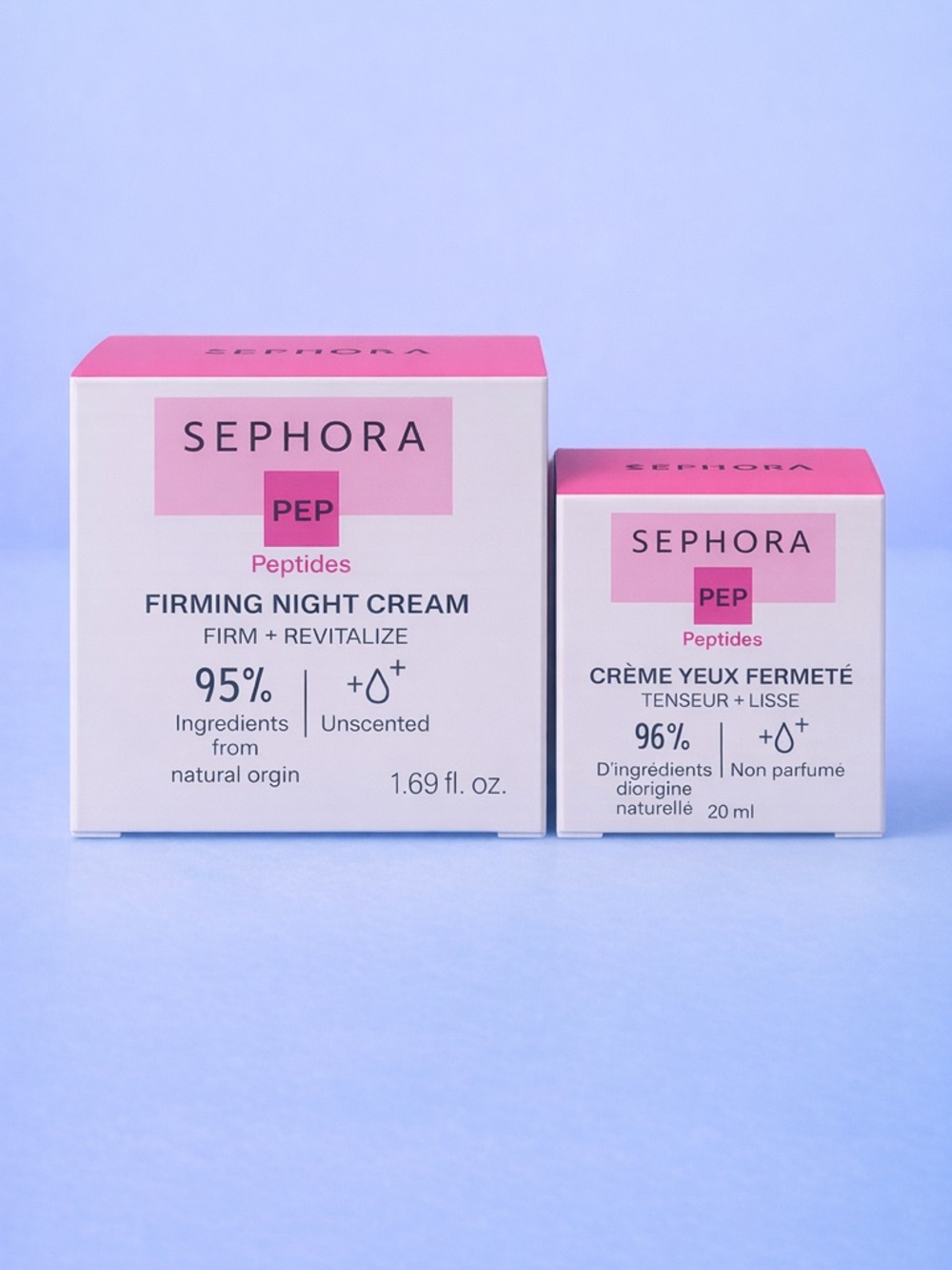 Sephora PEP Firming Night Cream Set - Pink & White